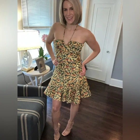 AGUA BY AGUA BENDITA
Anturio Monarca Linen Halter Mini Dress - Picture 8 of 12